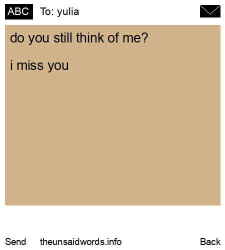unsent message to yulia