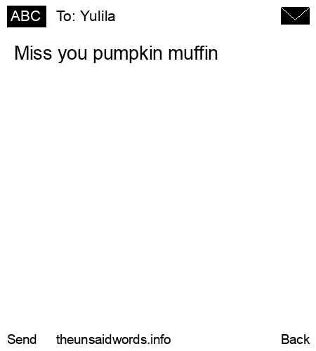unsent message to Yulila 
