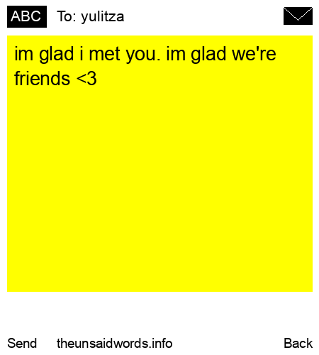 unsent message to yulitza
