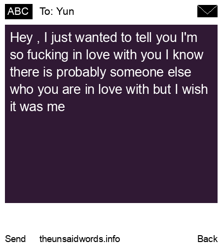 unsent message to Yun