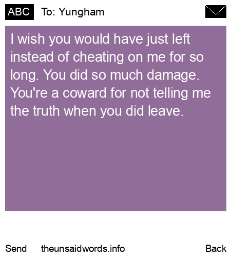 unsent message to Yungham
