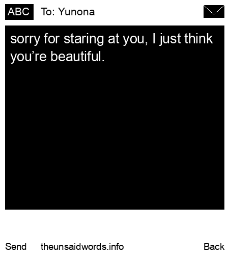 unsent message to Yunona