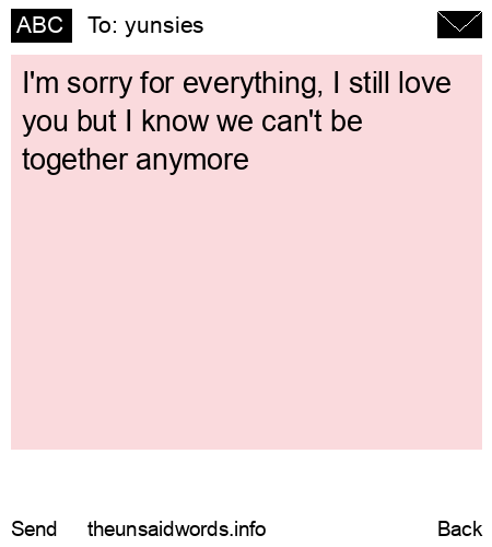 unsent message to yunsies