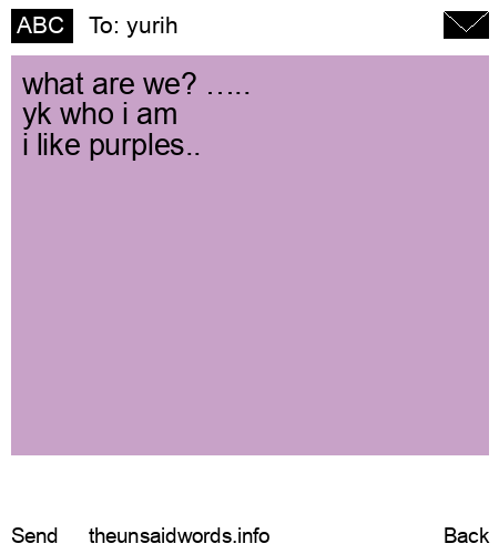 unsent message to yurih