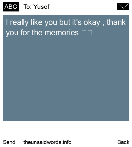 unsent message to Yusof