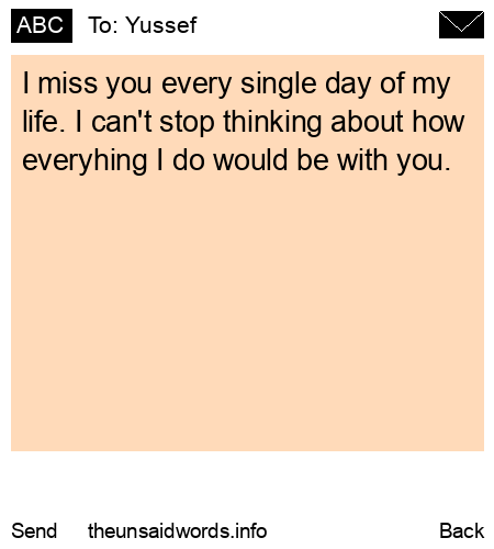 unsent message to Yussef