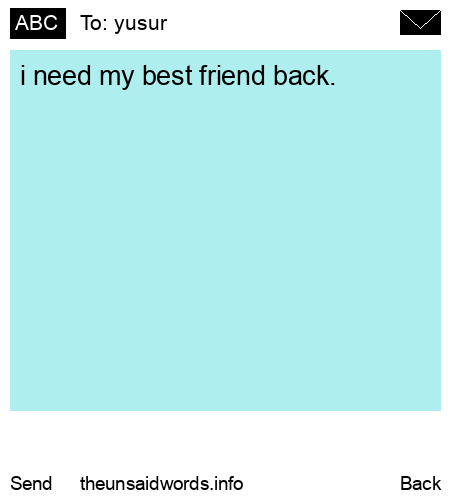 unsent message to yusur