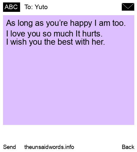 unsent message to Yuto