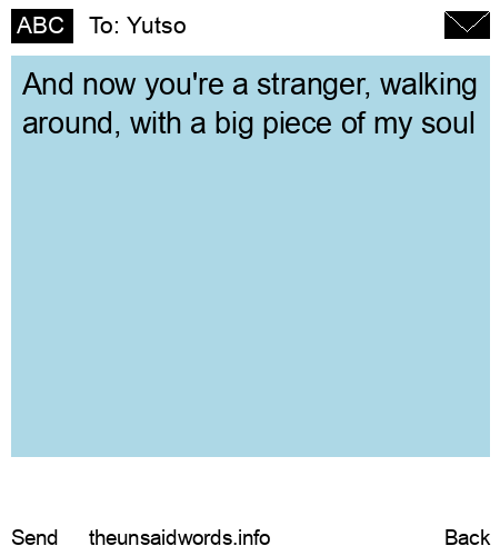 unsent message to Yutso