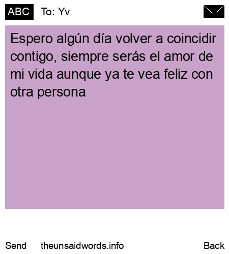 unsent message to Yv