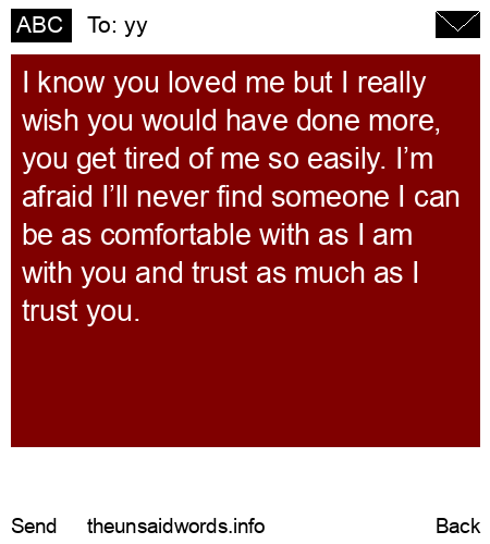 unsent message to yy