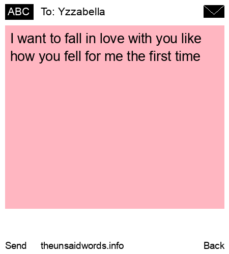 unsent message to Yzzabella