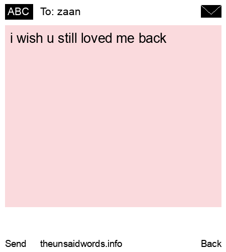 unsent message to zaan