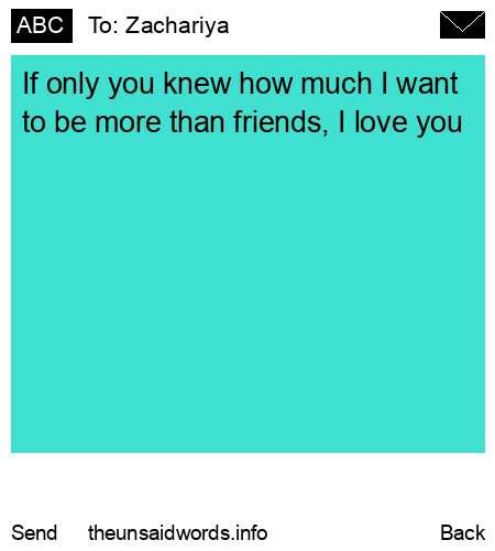 unsent message to Zachariya