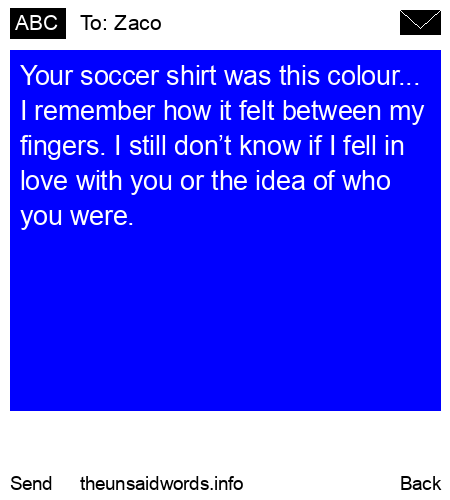 unsent message to Zaco