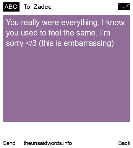 unsent message to Zadee
