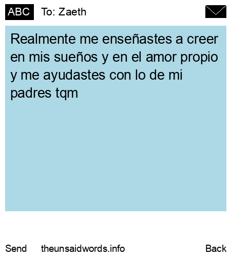 unsent message to Zaeth