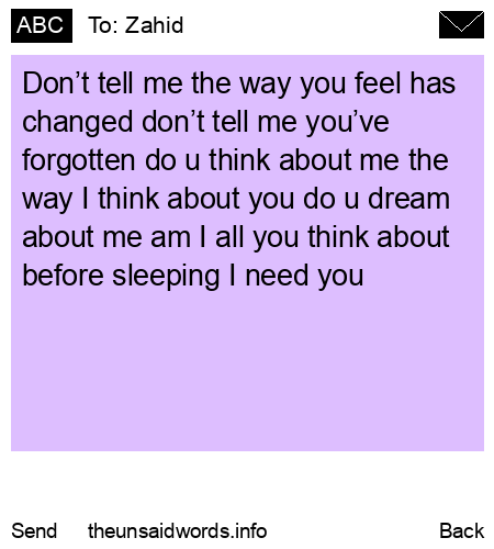 unsent message to Zahid