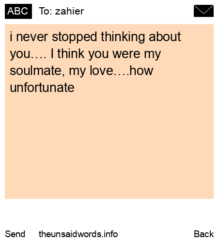 unsent message to zahier 