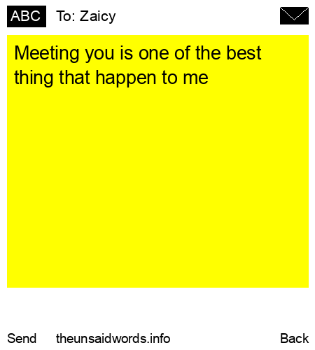 unsent message to Zaicy