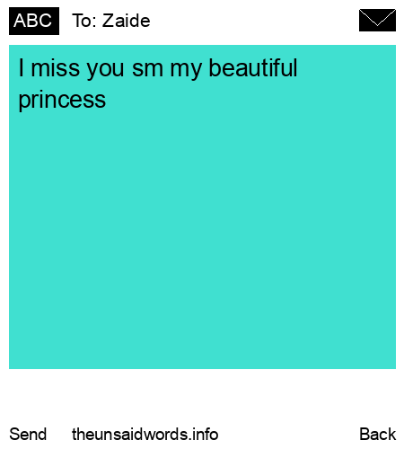 unsent message to Zaide