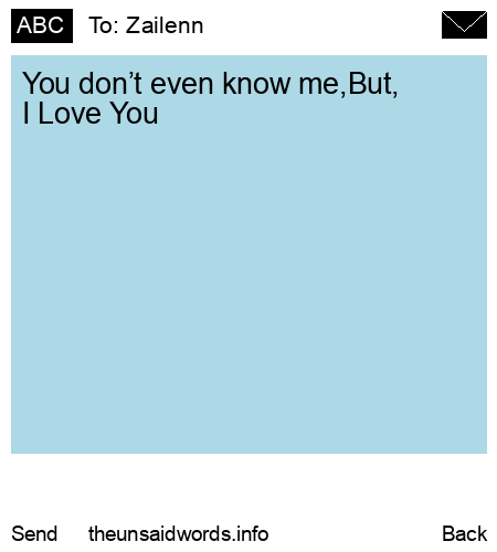 unsent message to Zailenn