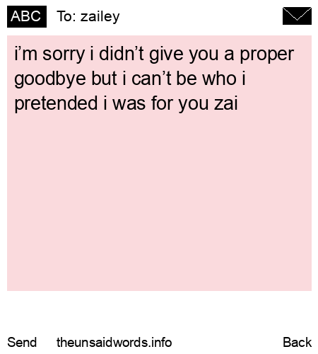 unsent message to zailey