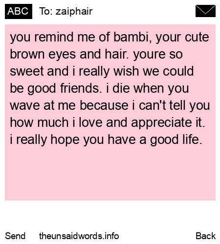 unsent message to zaiphair