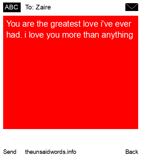 unsent message to Zaire 