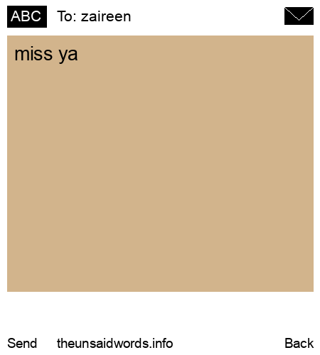 unsent message to zaireen