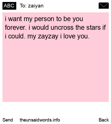 unsent message to zaiyan