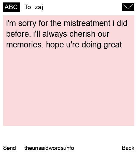 unsent message to zaj