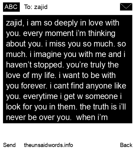 unsent message to zajid