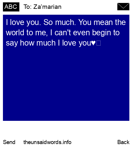 unsent message to Za’marian