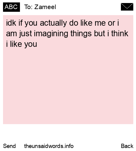 unsent message to Zameel