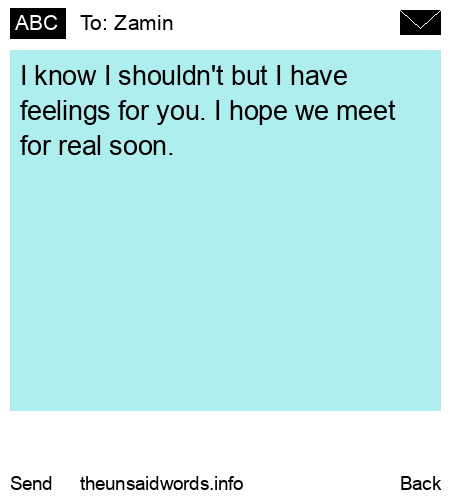unsent message to Zamin