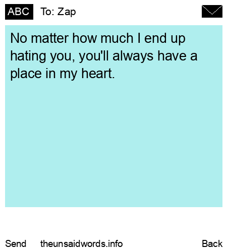 unsent message to Zap