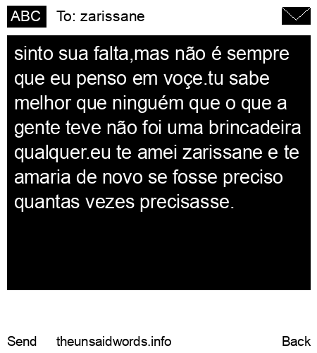 unsent message to zarissane