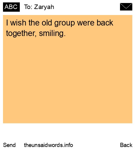 unsent message to Zaryah