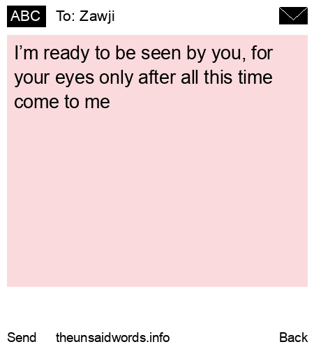 unsent message to Zawji