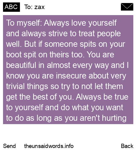 unsent message to zax