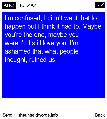 unsent message to ZAY