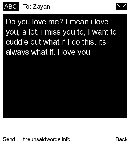 unsent message to Zayan