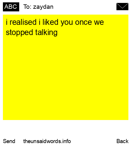 unsent message to zaydan
