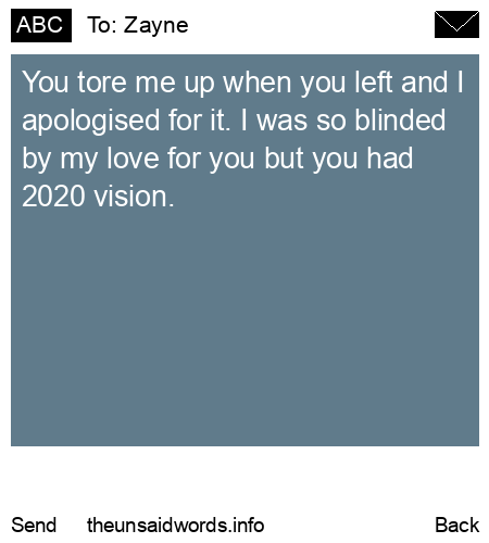 unsent message to Zayne