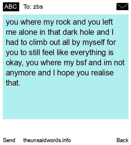 unsent message to zbs