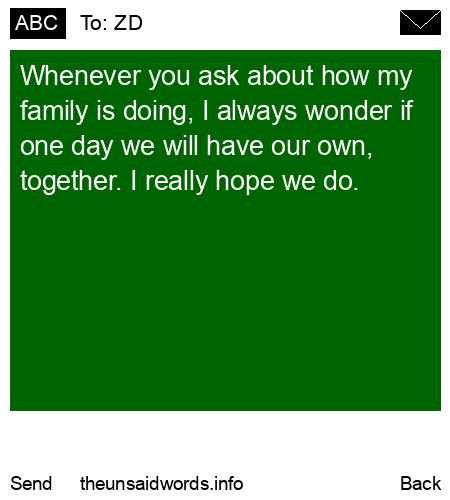 unsent message to ZD