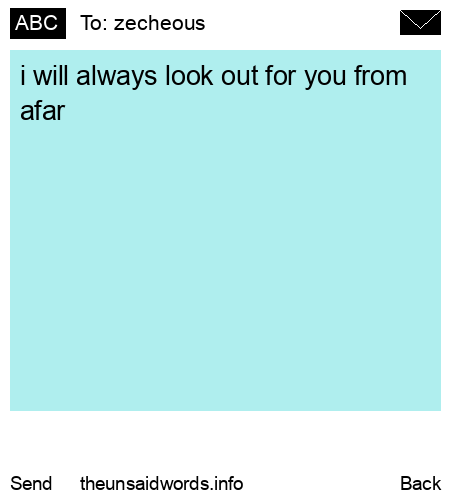 unsent message to zecheous