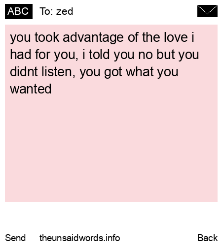 unsent message to zed