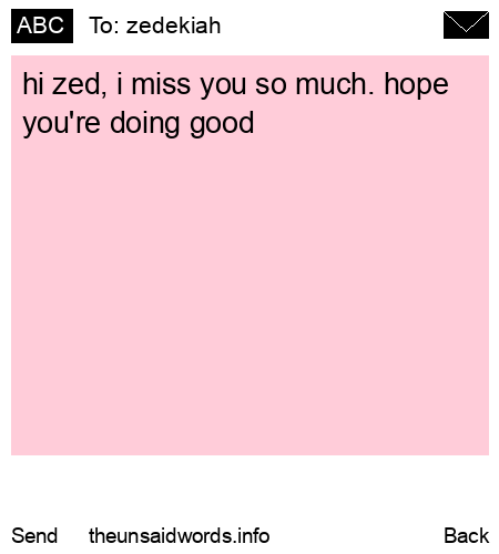 unsent message to zedekiah